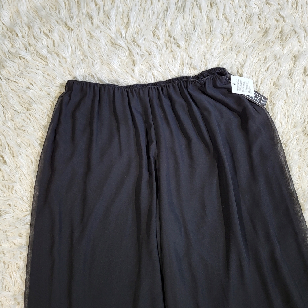 Alex Evenings Plus Straight Leg Pant with Georgette Split Leg Overlay Size 2X - Picture 3 of 15